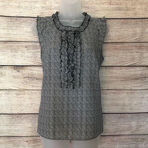 The Limited Sleeveless Black & White Blouse